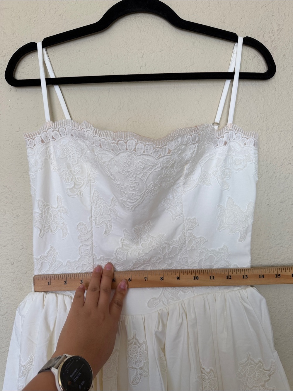 NWOT House of CB Chloe White Custom Lace + Cotton Midi Dress size S A-C - Picture 9 of 14
